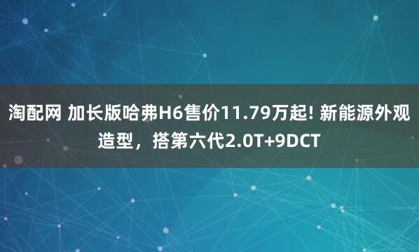 淘配网 加长版哈弗H6售价11.79万起! 新能源外观造型，搭第六代2.0T+9DCT